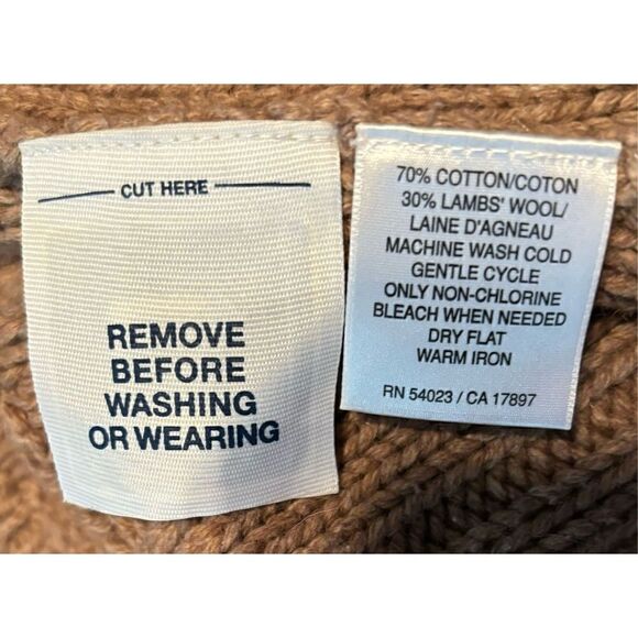 Old Navy Tan Wool Blend Button Up Sweater - Picture 6 of 6